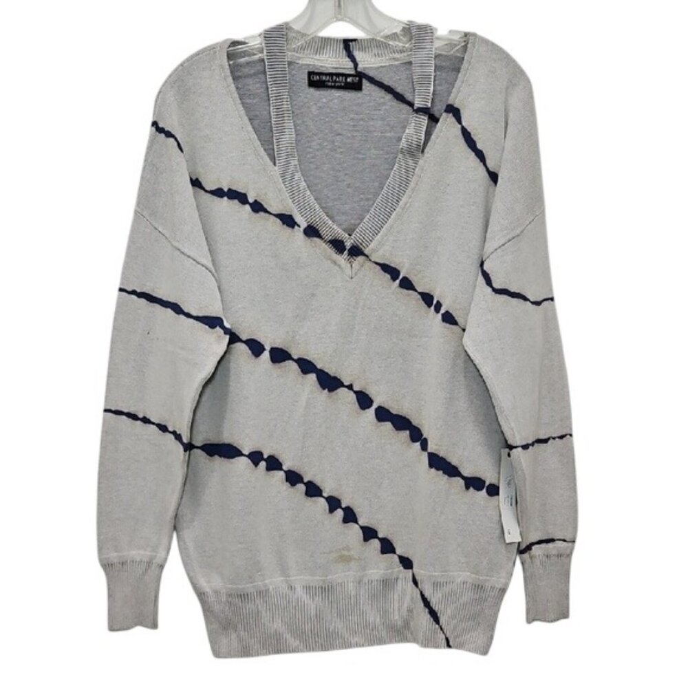 Central Park West New York Sweater New Cut Out Shoulder Tie Dye Fall Cozy